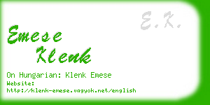 emese klenk business card